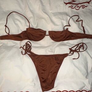 Triangl Brown Women's Bikini Set